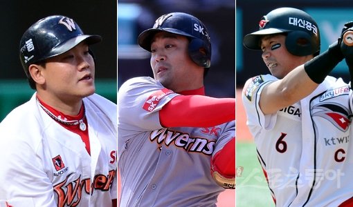 SK 최승준-정의윤-kt 박경수(왼쪽부터). 스포츠동아DB