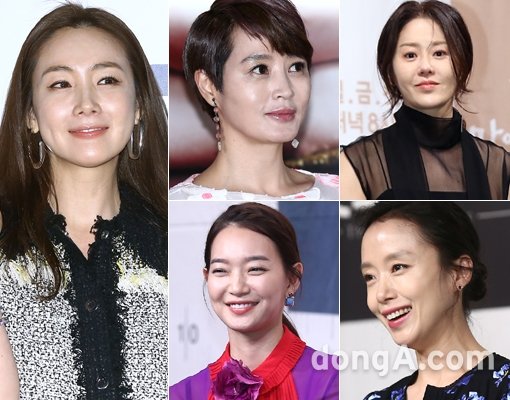 배우 최지우-김혜수-고현정-전도연-신민아(왼쪽부터 시계방향). 동아닷컴DB