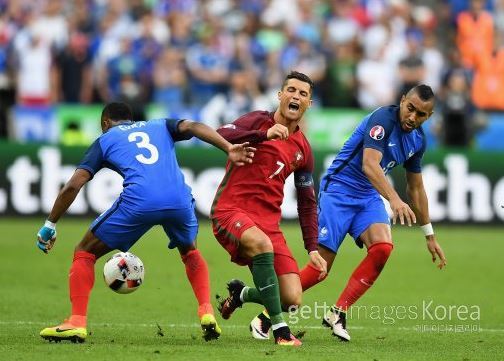 사진=호날두 부상 장면. ⓒGettyimages/이매진스