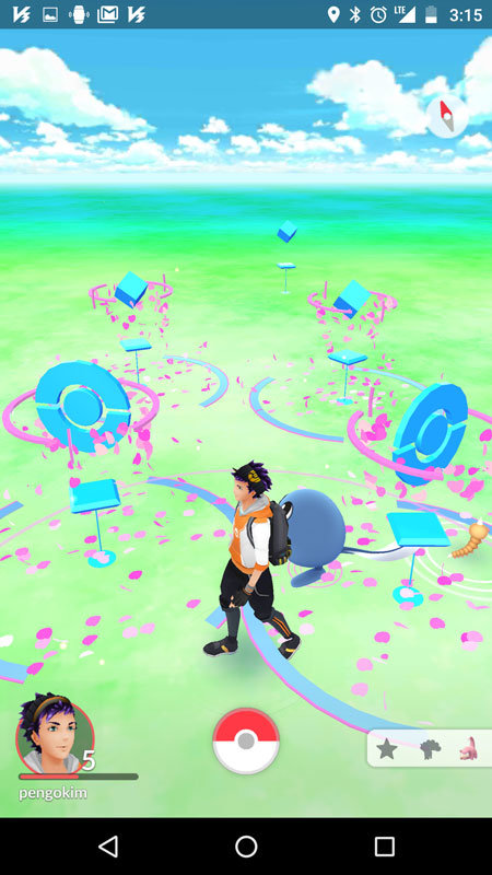 속초 해수욕장 부근의 맵 상태 (출처=IT동아)