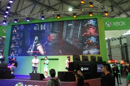 차이나조이 2016 마이크로소프트 부스 현장 (출처=게임동아)