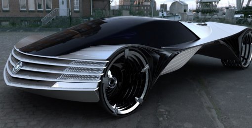 첨단 미래형 자동차.