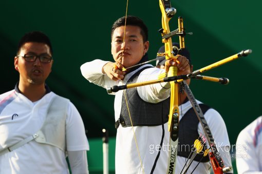 한국 양궁남자단체. ⓒGettyimages/이매진스