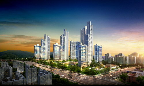 원주기업도시 라온 프라이빗 조감도. 라온종합건설 제공