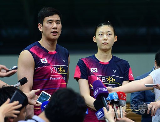 고성현(왼쪽)과 김하나. 스포츠동아DB