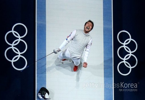 2012 런던올림픽 당시 동메달을 차지하고 포효하는 최병철. ⓒGettyimages이매진스