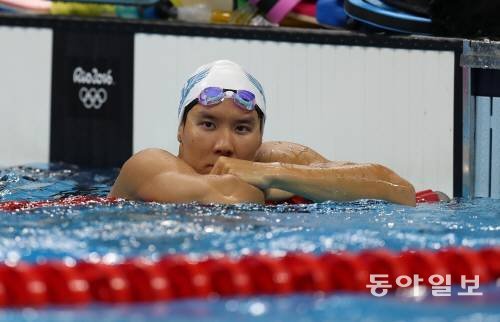 박태환이 리우 올림픽 남자 수영 자유형 100m 예선도 탈락했다.