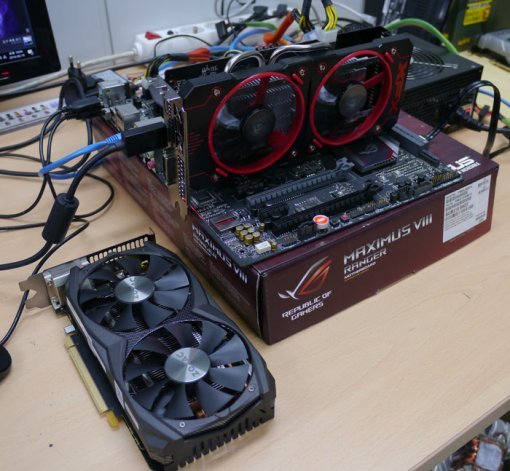 테스트 시스템과 지포스 GTX 950 (출처=IT동아)