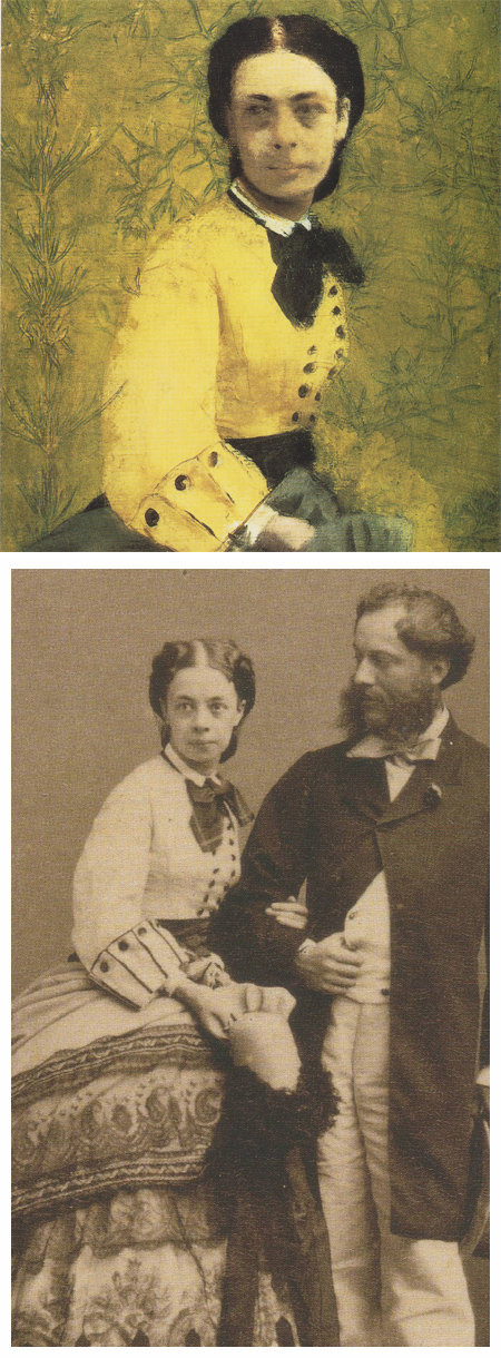 에드가르 드가의 유채화 ‘폴린 드 메테르니히’(1865년)는 앙드레 아돌프 외젠 디스데리가 1860년 촬영한 명함판 사진(아래)을 보고 그린 작품이다. 사진보다 사실적인 운동감을 표현했다. 미진사 제공