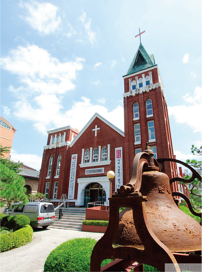 1904년 세워진 양림교회. 붉은 벽돌로 지어진 건물이 인상적이다.