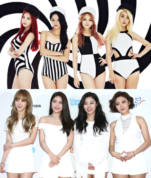 걸그룹 걸스데이-마마무(아래). 사진｜드림엔테테인먼트·동아닷컴DB