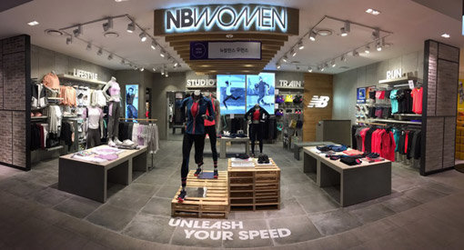 현대백화점 판교점에 들어선 뉴발란스 우먼스 리테일 전문숍. 사진제공｜뉴발란스