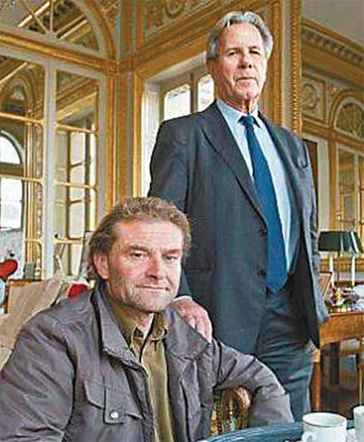 파리의 노숙인 장마리 루골(왼쪽)과 헌법재판소장 장루이 드브레. 필로소픽 제공