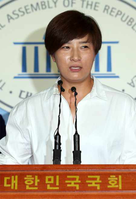 국회 회견장에 선 박세리… 무슨 일이?