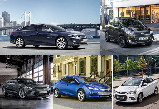한국지엠주식회사는 임단협 교섭을 최종 마무리하고 생산라인 정상화를 통해 내수판매 상승세를 이어나갈 방침이다. 중형차 시장 판도를 뒤집은 ‘말리부’와 경차 판매 1위를 달리고 있는 ‘쉐보레 스파크’, 잇달아 선보인 신차 ‘뉴 아베오’, ‘볼트’, ‘카마로 SS’(왼쪽 위부터 시계방향). 사진제공｜한국지엠