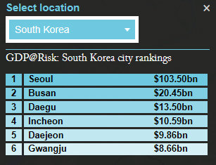 로이즈 시티 리스크 인덱스(http://www.lloyds.com/cityriskindex/) 홈페이지 캡처