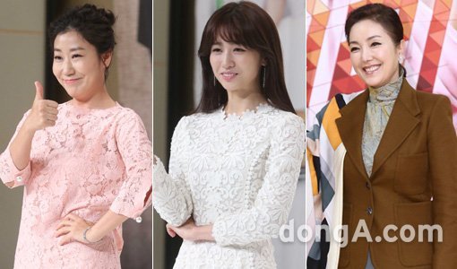 연기자 라미란-박하선-이휘향(맨 왼쪽부터). 동아닷컹DB