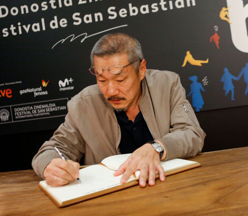 홍상수 감독. 사진제공｜산 세바스티안 국제영화제 홈페이지