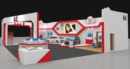 ‘2016 사물인터넷 국제전시회’에 참여하는 KT의 전시 부스 조감도