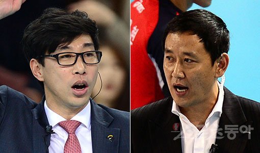 OK 저축은행 김세진 감독-현대캐피탈 최태웅 감독(오른쪽). 스포츠동아DB