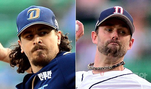 NC 스튜어트-두산 니퍼트(오른쪽). 스포츠동아DB