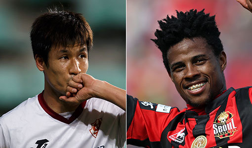 광주 정조국-서울 아드리아노(오른쪽). 사진제공｜한국프로축구연맹
