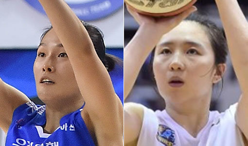 우리은행 최은실-김단비(오른쪽). 사진제공｜WKBL