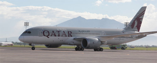 카타르항공 최신 기종 B787 드림라이너.