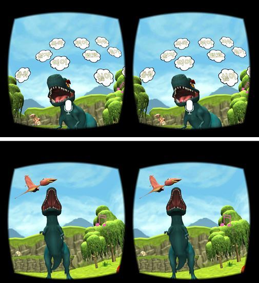 음성인식을 통해 뛰고 있는 티라노우르스(출처=게임동아)