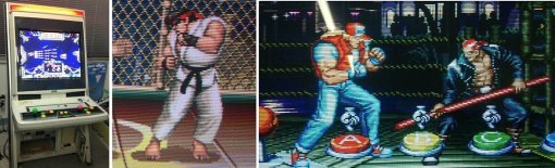 (꿀딴지곰님 아지트의 뉴넷시티. 그리고 ‘스트리트파이터2 대시’와 ‘리얼바웃 아랑전설 스페셜’. 미려한 스캔라인을 보라!)(출처=게임동아)