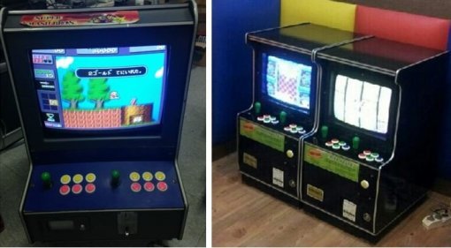 (20인치 CRT 캐비닛과 14인치 캐비닛)(출처=게임동아)