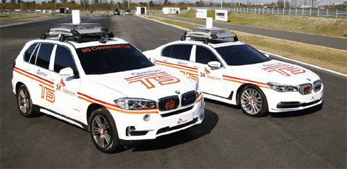 BMW코리아와 SK텔레콤이 최근 5G 기술을 기반으로 한 커넥티드카 기술인 ‘T5’를 시연했다. BMW코리아 제공