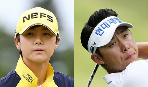 박성현-최진호(오른쪽). 사진제공｜KLPGA·KPGA