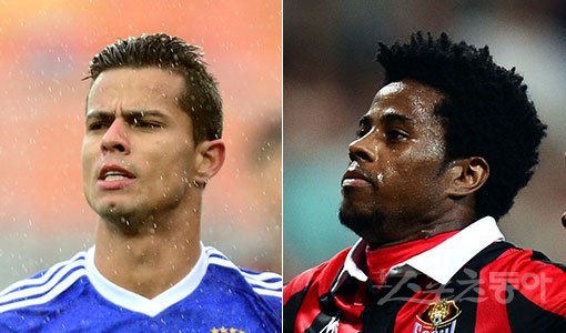 수원삼성 조나탄(왼쪽)은 FA컵 준결승과 결승 1차전에서 3골을 몰아친 반면 4골로 이 대회 득점 1위에 올라있는 FC서울 아드리아노는 최근 골 감각이 무뎌졌다. 대회 득점왕을 노리는 두 스트라이커의 발끝에서 우승의 향방도 갈릴 전망이다. 스포츠동아DB