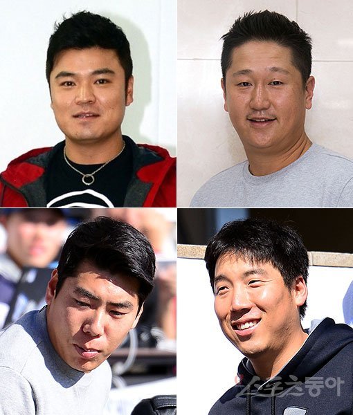 추신수-이대호-김현수-강정호.(왼쪽 상단부터 시계방향으로). 스포츠동아DB