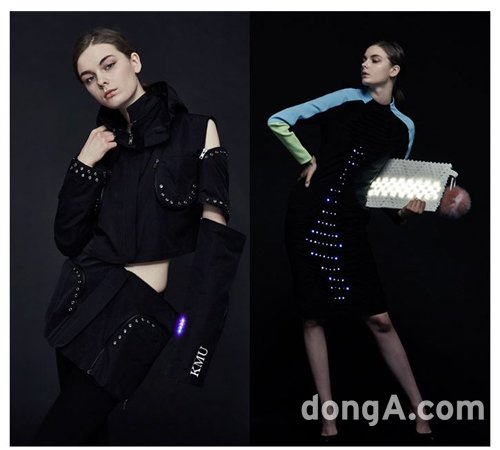 국민대 Interactive Smart Fashion 2016 쇼 케이스 ‘빛을 디자인하다’. 사진제공=국민대