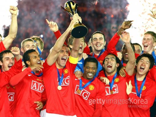 2008년 클럽 월드컵에서 우승을 차지할 당시 맨체스터 유나이티드. 사진=ⓒGettyimages이매진스