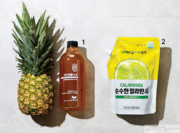 1 청담라이프 파인애플식초 1000ml 2만6천원.2 GNM자연의품격 순수한 깔라만시 1000ml 2만5천원.