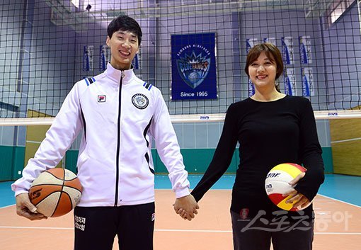 박철우-신혜인 부부. 용인｜김종원 기자 won@donga.com