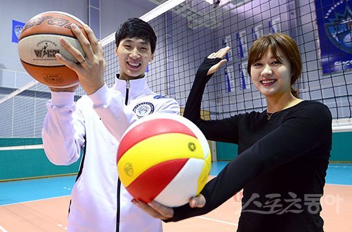 박철우-신혜인 부부. 용인｜김종원 기자 won@donga.com