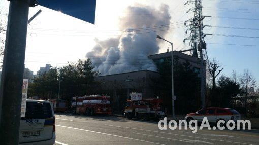 금오변전소 화재 현장