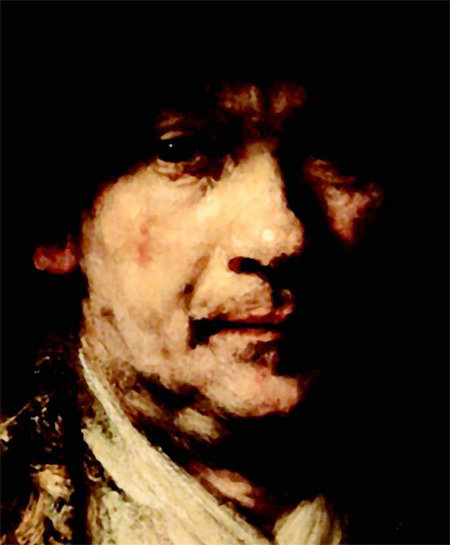 렘브란트의 유채화 ‘자화상’(1658년)에 대해 저자는 “모든 것을 잃은 듯하지만 아직 잃지 않은 것이 있음을 말해주는 눈빛”이라고 썼다. 아트북스 제공