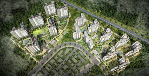 현대산업개발이 이달 말 경기 화성시 동탄2신도시에서 분양할 ‘동탄2 아이파크’ 조감도. 이곳은 동탄2신도시에서 첫 번째로 공급되는 ‘아이파크’ 브랜드 아파트다. 현대산업개발 제공