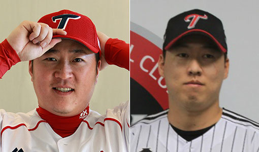 KIA 최형우-LG 차우찬(오른쪽). 사진제공｜스포츠코리아·LG 트윈스