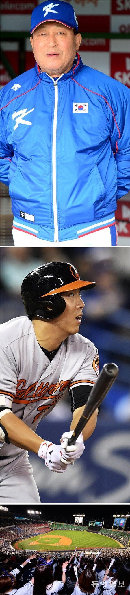 올해 야구장에는 또 어떤 이야기가 펼쳐질까. WBC 대표팀의 김인식 감독(첫번째 사진), 메이저리그 2년 차가 되는 김현수(두번째 사진)뿐 아니라 야구장을 찾는 팬 모두가 주연이다. 동아일보DB