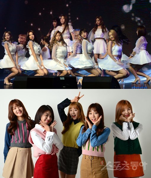 걸그룹 우주소녀-믹스(아래). 스포츠동아DB