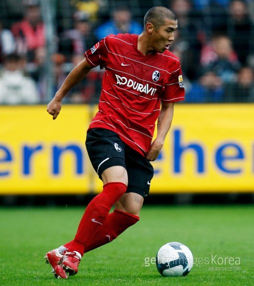 프라이부르크 시절 차두리. 사진=ⓒGettyimages이매진스