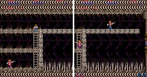 한명만 위로 올라가고 나머지 한명은 좌측끝을 바라보며 총쏠준비!(출처=게임동아)