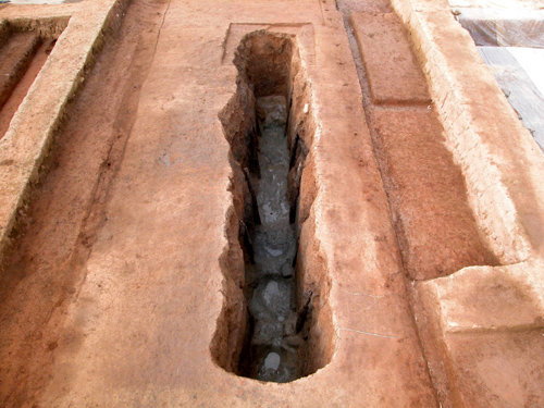 왕궁리 유적 북서쪽에서 발견된 백제시대 공중화장실 유구. 국립문화재연구소 제공
