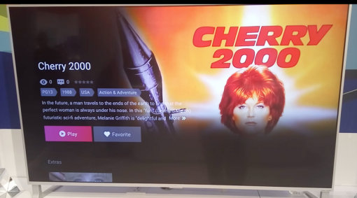 <'Cherry 2000'을 선택한 모습, 고화질 영화 포스터와 간결한 콘텐츠 설명 페이지가 인상적입니다>(출처=IT동아)